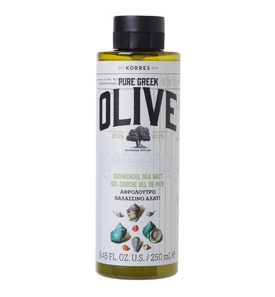 Pure Greek Olive Shower Gel Sea Salt 250ml