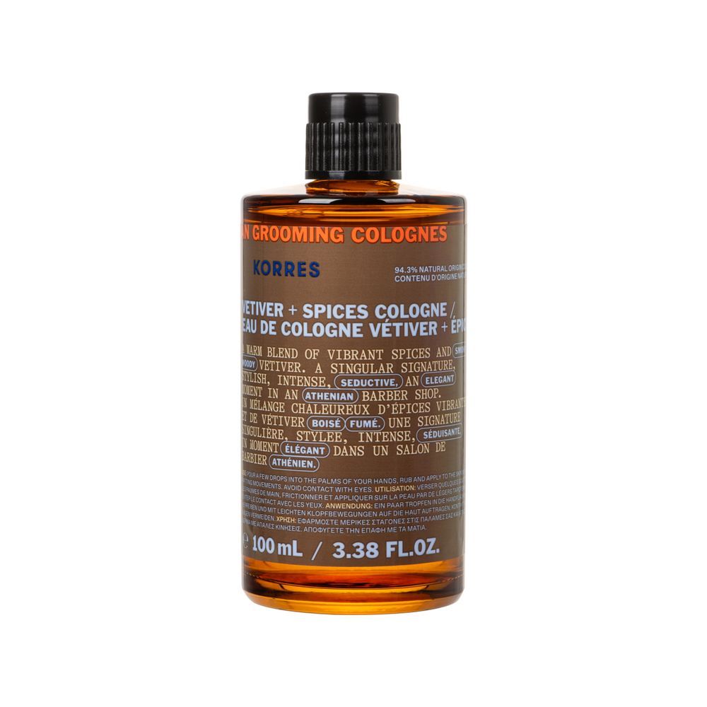 Αthenian Grooming Vetiver + Spices Eau de Cologne 100ml