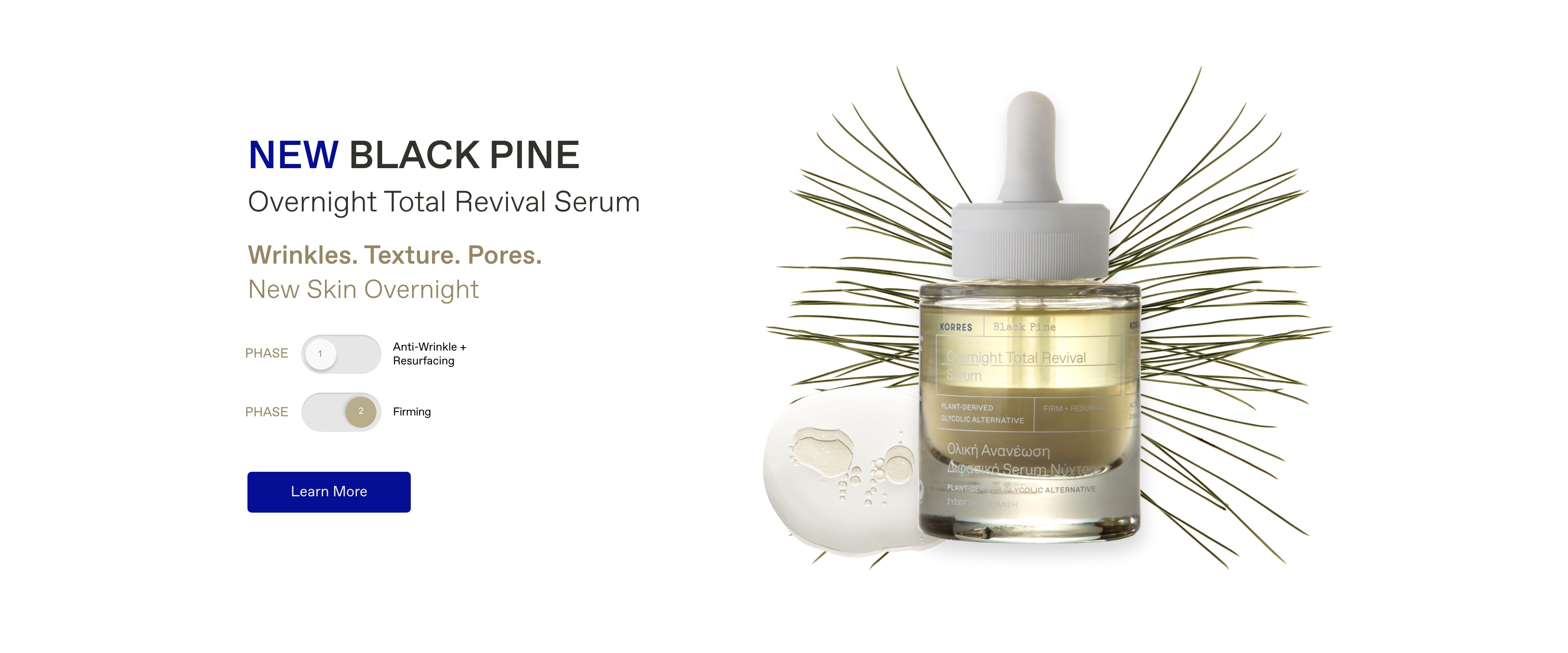 NEW BLACK PINE - Overnight Total Revival Serum - Wrinkles. Texture. Pores. - New Skin Overnight